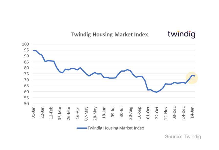 Graph chart twindig housing market index 21 January 2023
